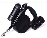 Nightwalk 4.5M Led Light And Waste Bag Dispenser Retractable Dog Leash