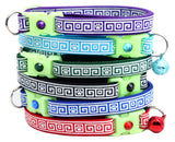 Greek Key Breakaway Cat Collar